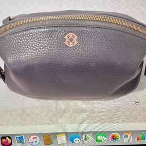 Gray Textured Dagne Dover Lola cosmetic Women's Bag